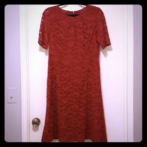 Talbots Red Lace Dress